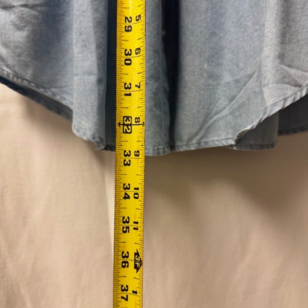 Kenneth Cole Denim Shirt Dress or Tunic Pull String Waist SIZE L - NWT - Picture 10 of 11